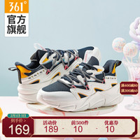 361°女鞋2021年春季新款邦弹科技时尚舒适网面透气复古潮搭青少年休闲运动鞋 682116719 油墨蓝/羽毛白 37