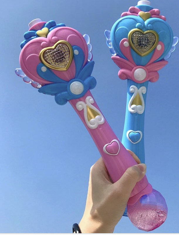 千北 电动吹泡泡机 魔法棒(带翅膀)-蓝色