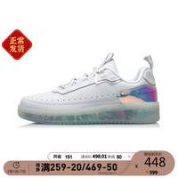 李宁 LI-NING男鞋休闲鞋板鞋情侣运动鞋经典休闲鞋CF溯璃琉光溢彩透明底冬季低帮旅游鞋官方旗舰网店华晨宇心选 标准白/标准黑/微晶灰男款AGCP289-15 39.5