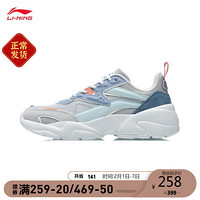 LI-NING 李宁 女士休闲运动鞋 AGCR076 浅石灰/浅灰蓝/淡玉蓝-4 36