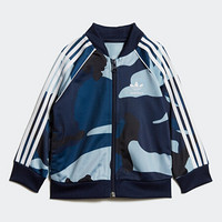 阿迪达斯官网 adidas 三叶草CAMO SST婴童装春秋运动套装 DW3838 多色/白 多色/白 74CM