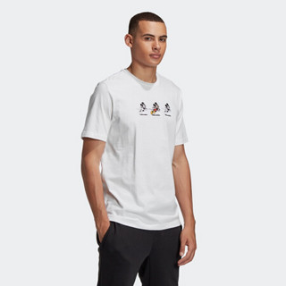 adidas 阿迪达斯 DISNEY TEE 男子运动T恤 GL2224 白/黑色 S