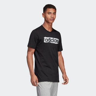阿迪达斯官网adidas E LIN BRUSH T 男装运动型格短袖T恤DV3046 DV3050 黑色/DV3046 2XL