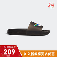 阿迪达斯官网 三叶草 ADILETTE LITE PRIDE男女运动凉拖鞋FY9017 一号黑/蓝/绿/黄/紫/粉 43(265mm)