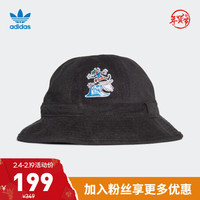 阿迪达斯官网 adidas 三叶草 Disney高飞联名男女运动帽子GH4854 黑色/白 OSFL