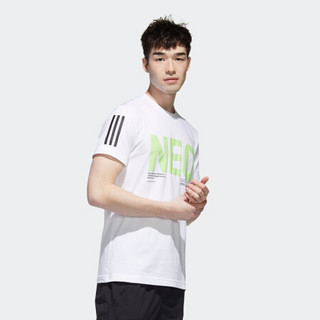 阿迪达斯官网 adidas neo M CS TEE 3 男装运动短袖T恤GP5731 白/白 A/S(175/92A)