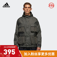 阿迪达斯官网 adidas TH WB JKT 男装秋季运动型格夹克外套GF4013 深土地棕/遗迹绿 A/L(180/100A)