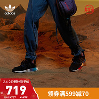 阿迪达斯官网 adidas 三叶草 NMD_R1 男女鞋经典运动鞋FW4365 一号黑 46.5(290mm)