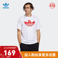 阿迪达斯官网adidas三叶草 陈奕迅同款男装夏季运动短袖T恤GD3107 白 M(参考身高:179~185CM)