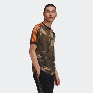 阿迪达斯官网adidas 三叶草 CAMO AOP TEE男装秋季运动短袖T恤GD5950 麻色/棕/深土地绿/信号橙 S(参考身高:173~178CM)