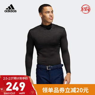 阿迪达斯官网adidas 男装秋季高尔夫运动保暖紧身衣FS7033 黑色 A/XL(185/104A)