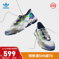 阿迪达斯官网 adidas 三叶草 OZWEEGO 男鞋经典运动鞋FY3124 白/藏青/米色/蓝绿/荧光绿/蓝 46(285mm)