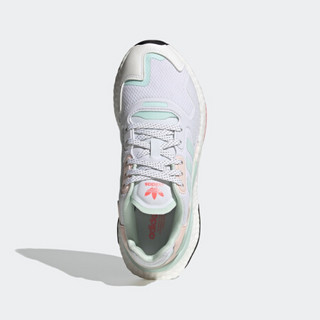 阿迪达斯官网 adidas 三叶草 DAY JOGGER W女鞋经典运动鞋FY3018 白/粉色/符点绿 36(220mm)