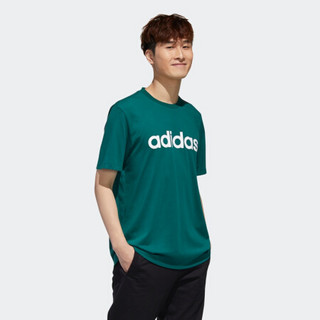 adidas NEO M ESNTL LOGO T 男子运动T恤 GJ8934 森林绿/白 L