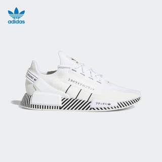 阿迪达斯官网 adidas 三叶草 NMD_R1.V2 男女经典运动鞋FY2105 白/一号黑/白 40(245mm)
