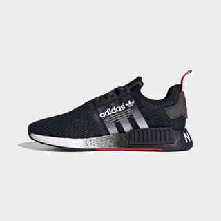 阿迪达斯官网 adidas 三叶草 NMD_R1 男女经典运动鞋FY5354 黑/红/白 38.5(235mm)