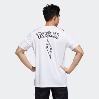 阿迪达斯官网 adidas M PKMN JRSY宝可梦联名男装训练运动短袖T恤GN3002 白 A/2XL(185/108A)