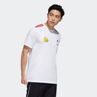 阿迪达斯官网 adidas M PKMN JRSY宝可梦联名男装训练运动短袖T恤GN3002 白 A/2XL(185/108A)