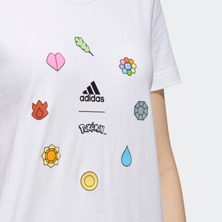 adidas 阿迪达斯 W PKMN BDGS T 宝可梦联名款 女子运动T恤 GN3003