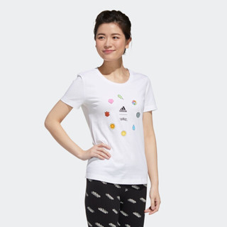 adidas 阿迪达斯 W PKMN BDGS T 宝可梦联名款 女子运动T恤 GN3003