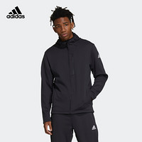 阿迪达斯官网 adidas PERFOM FL JKT 男装户外运动连帽夹克GV3515 黑色 A/XS(170/88A)