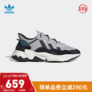 阿迪达斯官网 adidas 三叶草 OZWEEGO 男女鞋经典运动鞋FY1570 浅灰/黑/蓝 41(255mm)