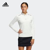 阿迪达斯官网adidas 女装高尔夫运动长袖POLO衫FS6342 汉玉白 A/2XL(175/100A)