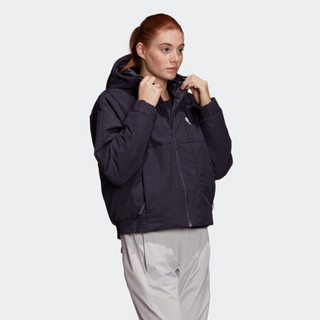 阿迪达斯官网 adidas W BTS HOODED JK女装冬季户外运动棉服FT2558 黑色/白 A/L(170/92A)