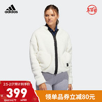 阿迪达斯官网 adidas X W JK 女装高尔夫运动夹克外套GM1475 汉玉白 A/2XL(175/100A)