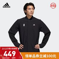 阿迪达斯官网 adidas WJ JKT  WARM 男装运动型格夹克外套GM4456 黑色 A/2XL(185/108A)