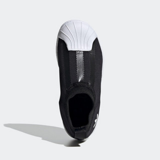 阿迪达斯官网三叶草 SUPERSTAR 360 SOCK 小童鞋经典运动软底鞋EG5724 1号黑色/亮白 33(200mm)