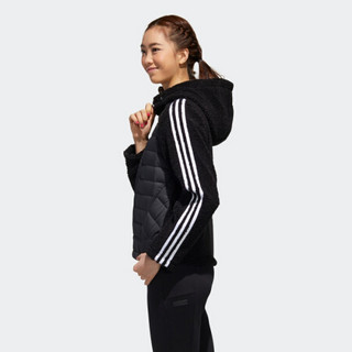 阿迪达斯官网adidas neo 女装冬季运动羽绒服GL8498 黑色/白 A/M(165/88A)