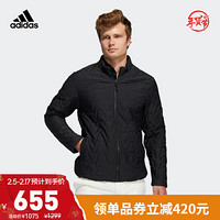 阿迪达斯官网 adidas PD JK 男装冬季高尔夫运动夹棉夹克GH5289 黑色 A/XL(185/104A)