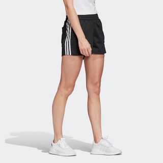 阿迪达斯官网 adidas 三叶草 3 STR SHORT 女装夏季运动短裤FM2610 黑色/白 34(参考身高:164~167CM)