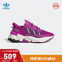 阿迪达斯官网 adidas 三叶草 OZWEEGO W 女子经典运动鞋EH1197 鲜紫/太阳能绿/1号黑色 40.5(250mm)