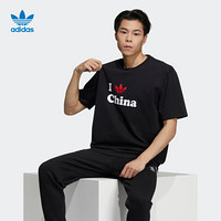 阿迪达斯官网adidas三叶草 I TRFL CH Tee 2男装印花运动短袖T恤H07327 黑色 XS(参考身高:167~172CM)