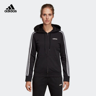 adidas 阿迪达斯 运动夹克连帽外套女装阿迪达斯官方轻运动DP2419 黑色/白 A/S