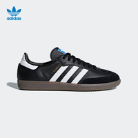 adidas 阿迪达斯 官网 adidas 三叶草 SAMBA OG 男女秋季经典运动鞋B75807 一号黑/白/蓝色 45(280mm)