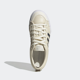 阿迪达斯官网adidas三叶草 NIZZA PLATFORM W女子经典运动鞋FY6739 米色/白/银金属 39(240mm)