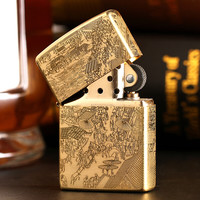 zippo打火机 芝宝纯铜五面雕刻神龙 般若心经 美女 菩萨 大话西游防风男士 新年礼物 清明上河图-常规版