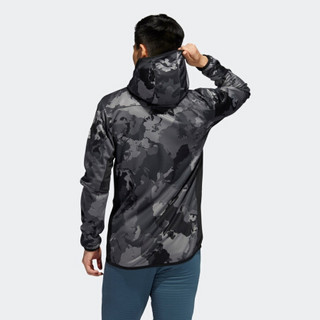 阿迪达斯官网 adidas CON CAMO HOODIE男装训练运动夹克外套GC8266 淡灰 A/M(175/96A)