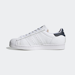 阿迪达斯官网 adidas 三叶草 SUPERSTAR 男女鞋经典运动鞋FY1317 白/深蓝 41(255mm)