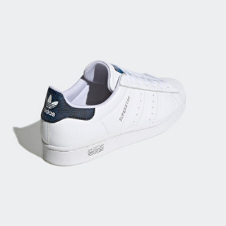 阿迪达斯官网 adidas 三叶草 SUPERSTAR 男女鞋经典运动鞋FY1317 白/深蓝 41(255mm)