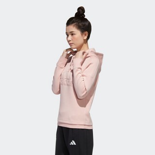 阿迪达斯官网 adidas MH HOOD SWT 女装运动型格卫衣GM1422 活力粉 A/M(165/88A)