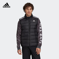 adidas 阿迪达斯 轻运动男装冬季600蓬户外保暖鸭绒羽绒背心马甲 黑色 L