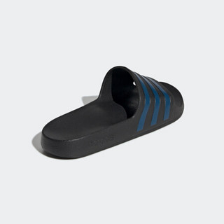 阿迪达斯官网 ADILETTE AQUA男女游泳运动凉拖鞋F35532 F35535 黑色/蓝色 44.5(275mm)