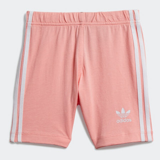 阿迪达斯官网adidas 三叶草 SHORT TEE SET婴童装运动短袖套服FT8796 白/荣耀粉 荣耀粉 98CM