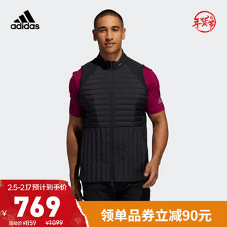 阿迪达斯官网 adidas FRSTGRD VEST男装冬季高尔夫运动羽绒马甲FQ8461 黑色 A/3XL(190/112A)