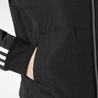 阿迪达斯 adidas neo 女子 夹棉外套 黑 BP6473 黑色/白 A/XL(170/96A)