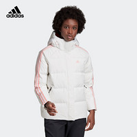 阿迪达斯官网adidas W PUFF DOWN JKT女装冬季户外运动羽绒服GF0002 白/荣耀粉 A/XL(170/96A)